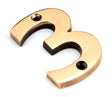 From The Anvil - Polished Bronze Numeral 3 | Sku. 92023 | Trade Door Handles.