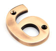 From The Anvil - Polished Bronze Numeral 6 | Sku. 92026 | Trade Door Handles.