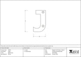 From The Anvil - Aged Bronze Letter J | Sku. 92030J | Trade Door Handles.
