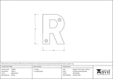 From The Anvil - Aged Bronze Letter R | Sku. 92030R | Trade Door Handles.