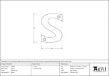 From The Anvil - Aged Bronze Letter S | Sku. 92030S | Trade Door Handles.