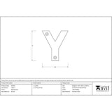 From The Anvil - Aged Bronze Letter Y | Sku. 92030Y | Trade Door Handles.