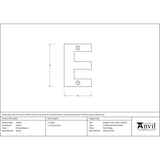 From The Anvil - Polished Bronze Letter E | Sku. 92031E | Trade Door Handles.