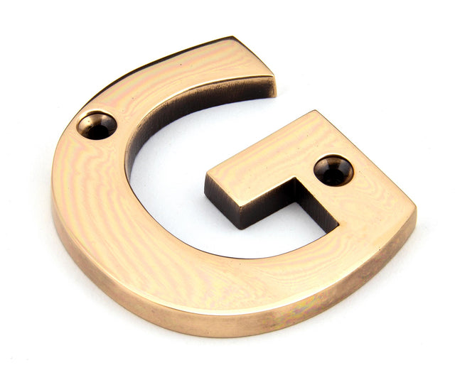 From The Anvil - Polished Bronze Letter G | Sku. 92031G | Trade Door Handles.