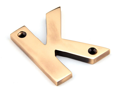 From The Anvil - Polished Bronze Letter K | Sku. 92031K | Trade Door Handles.