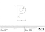 From The Anvil - Polished Bronze Letter P | Sku. 92031P | Trade Door Handles.