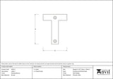 From The Anvil - Polished Bronze Letter T | Sku. 92031T | Trade Door Handles.