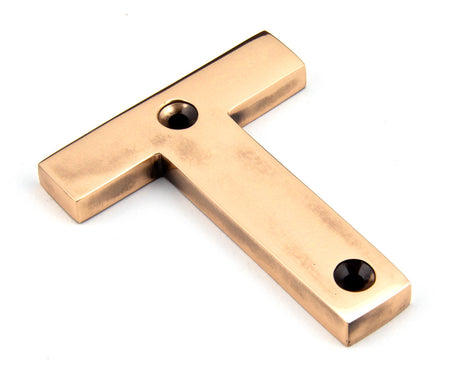 From The Anvil - Polished Bronze Letter T | Sku. 92031T | Trade Door Handles.