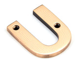 From The Anvil - Polished Bronze Letter U | Sku. 92031U | Trade Door Handles.