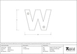From The Anvil - Polished Bronze Letter W | Sku. 92031W | Trade Door Handles.