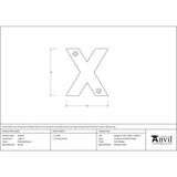From The Anvil - Polished Bronze Letter X | Sku. 92031X | Trade Door Handles.