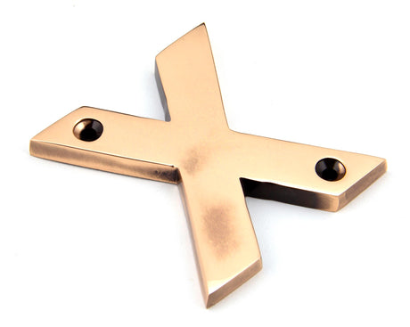 From The Anvil - Polished Bronze Letter X | Sku. 92031X | Trade Door Handles.