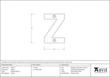 From The Anvil - Polished Bronze Letter Z | Sku. 92031Z | Trade Door Handles.