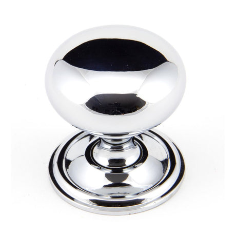 From The Anvil - Polished Chrome Mushroom Cabinet Knob 38mm | Sku. 92031 | Trade Door Handles.