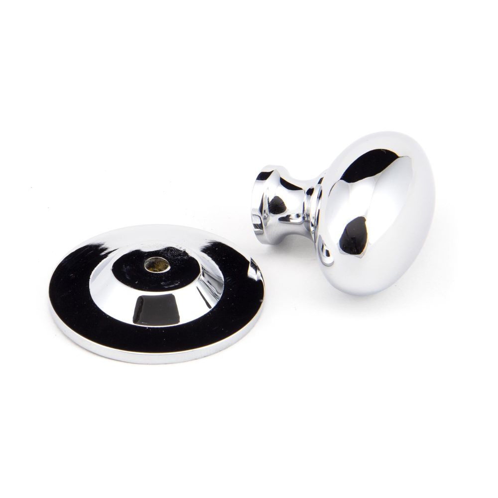 From The Anvil - Polished Chrome Oval Cabinet Knob 40mm | Sku. 92033 | Trade Door Handles.