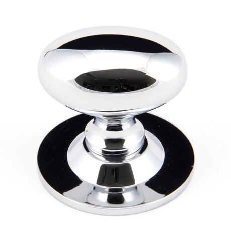 From The Anvil - Polished Chrome Oval Cabinet Knob 40mm | Sku. 92033 | Trade Door Handles.