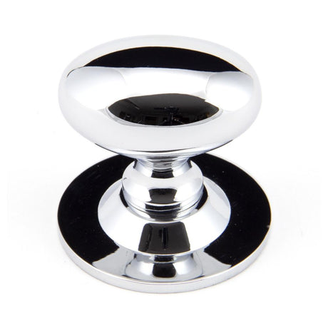 From The Anvil - Polished Chrome Oval Cabinet Knob 40mm | Sku. 92033 | Trade Door Handles.