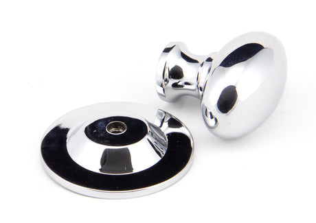 From The Anvil - Polished Chrome Oval Cabinet Knob 33mm | Sku. 92034 | Trade Door Handles.