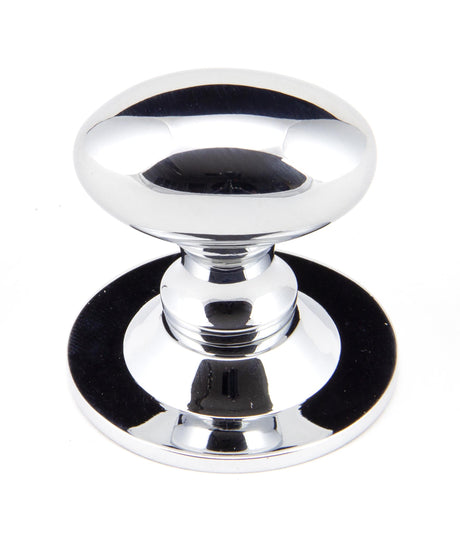 From The Anvil - Polished Chrome Oval Cabinet Knob 33mm | Sku. 92034 | Trade Door Handles.