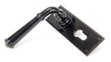 From The Anvil - Black Regency Lever Euro Lock Set | Sku. 92060 | Trade Door Handles.