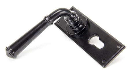 From The Anvil - Black Regency Lever Euro Lock Set | Sku. 92060 | Trade Door Handles.