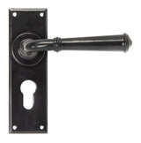 From The Anvil - Black Regency Lever Euro Lock Set | Sku. 92060 | Trade Door Handles.