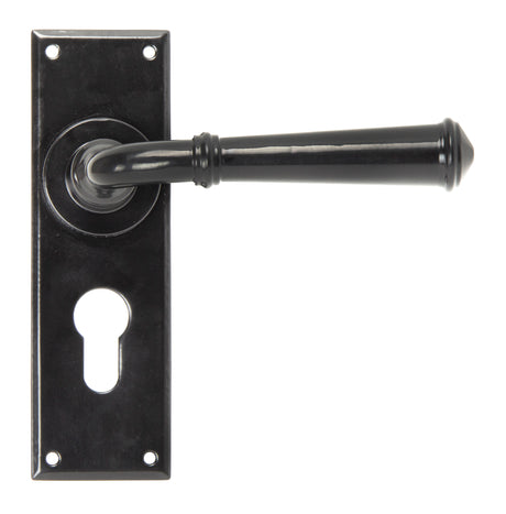 From The Anvil - Black Regency Lever Euro Lock Set | Sku. 92060 | Trade Door Handles.