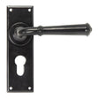 From The Anvil - Black Regency Lever Euro Lock Set | Sku. 92060 | Trade Door Handles.