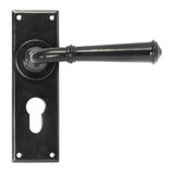 From The Anvil - Black Regency Lever Euro Lock Set | Sku. 92060 | Trade Door Handles.