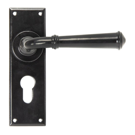 From The Anvil - Black Regency Lever Euro Lock Set | Sku. 92060 | Trade Door Handles.