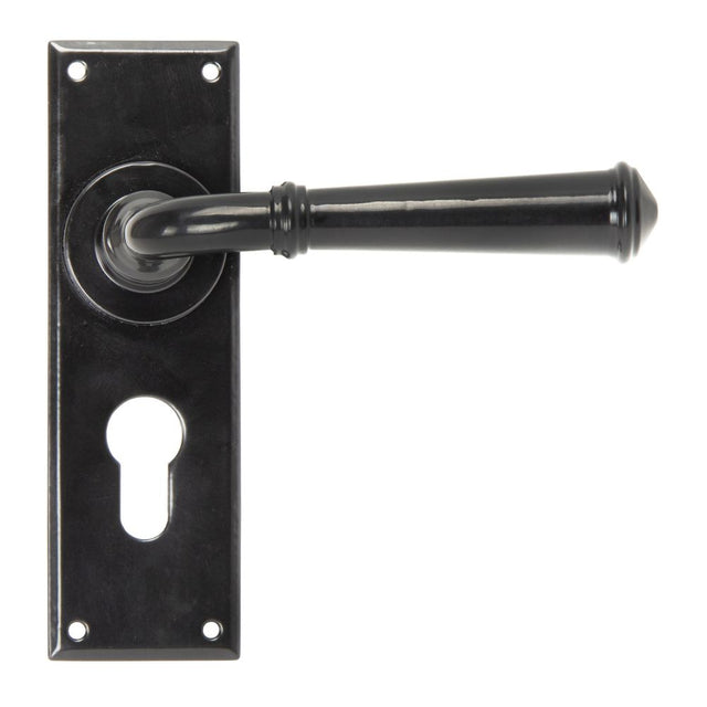 From The Anvil - Black Regency Lever Euro Lock Set | Sku. 92060 | Trade Door Handles.