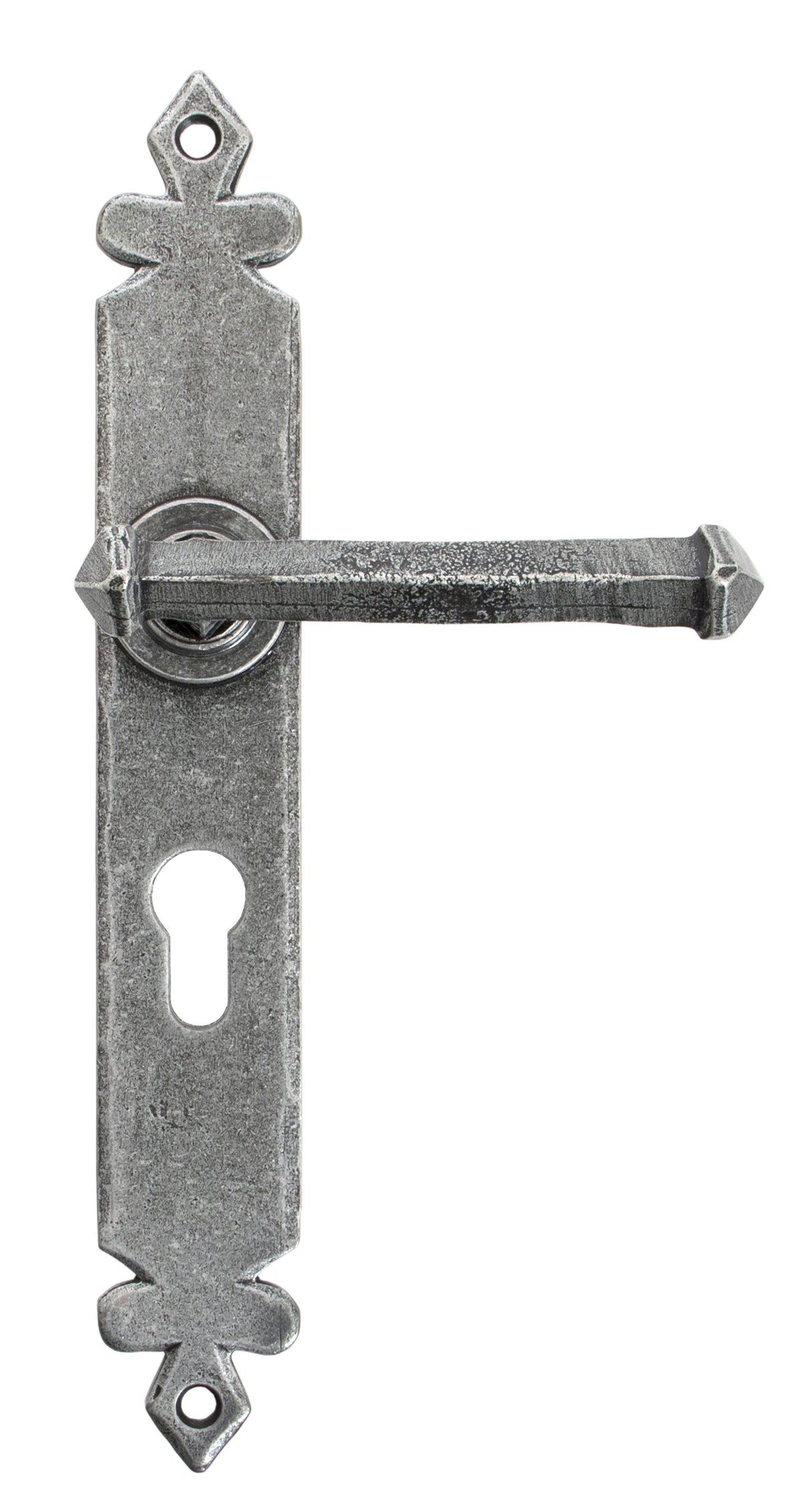 From The Anvil - Pewter Tudor Lever Euro Lock Set | Sku. 92063 | Trade Door Handles.