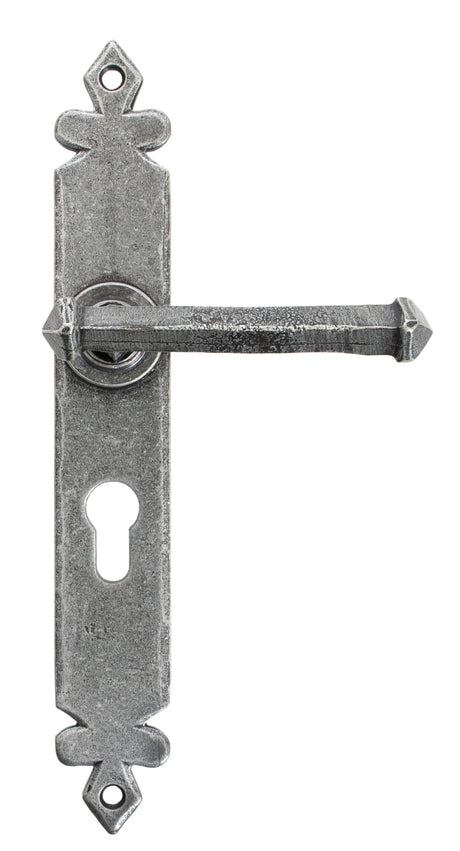 From The Anvil - Pewter Tudor Lever Euro Lock Set | Sku. 92063 | Trade Door Handles.
