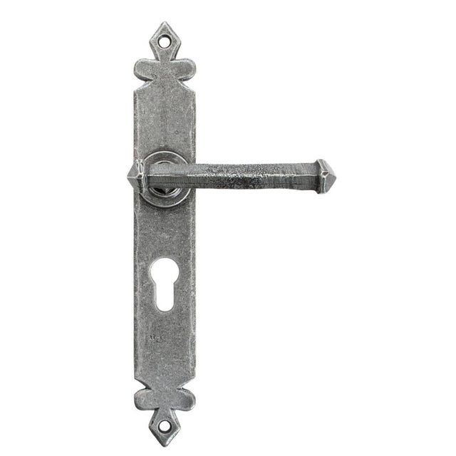 From The Anvil - Pewter Tudor Lever Euro Lock Set | Sku. 92063 | Trade Door Handles.