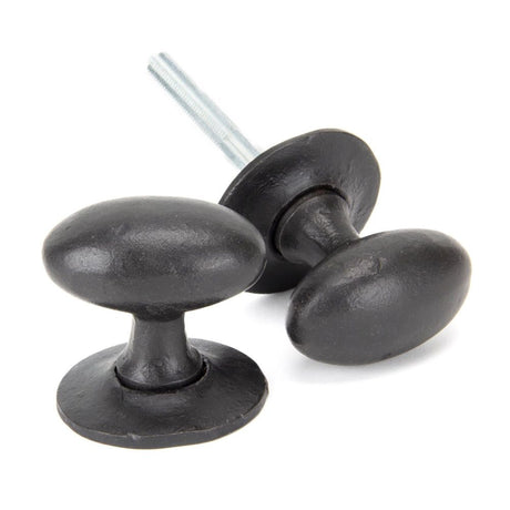 From The Anvil - External Beeswax Oval Mortice/Rim Knob Set | Sku. 92065 | Trade Door Handles.