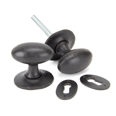 From The Anvil - External Beeswax Oval Mortice/Rim Knob Set | Sku. 92065 | Trade Door Handles.