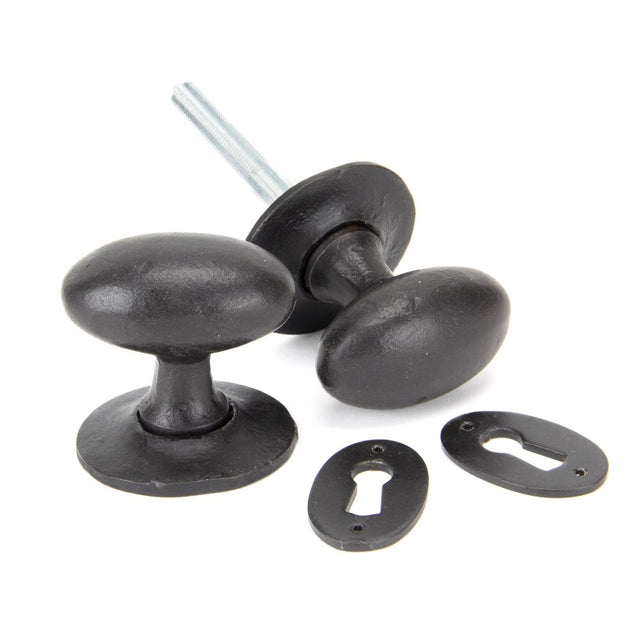 From The Anvil - External Beeswax Oval Mortice/Rim Knob Set | Sku. 92065 | Trade Door Handles.