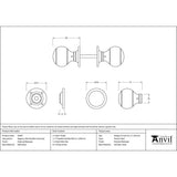 From The Anvil - External Beeswax Regency Mortice/Rim Knob Set | Sku. 92067 | Trade Door Handles.