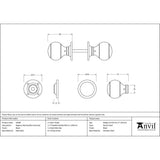 From The Anvil - Black Regency Mortice/Rim Knob Set | Sku. 92068 | Trade Door Handles.