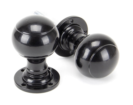 From The Anvil - Black Regency Mortice/Rim Knob Set | Sku. 92068 | Trade Door Handles.