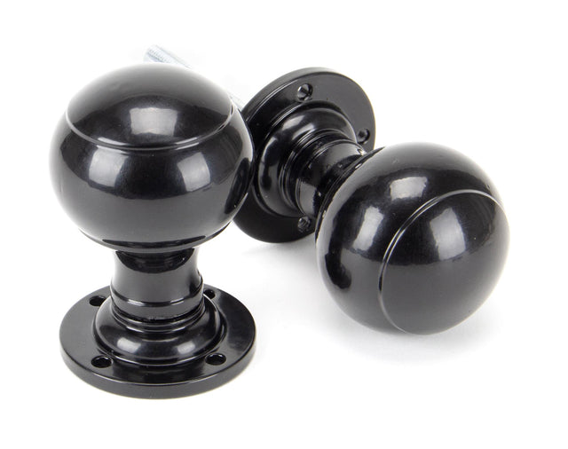 From The Anvil - Black Regency Mortice/Rim Knob Set | Sku. 92068 | Trade Door Handles.