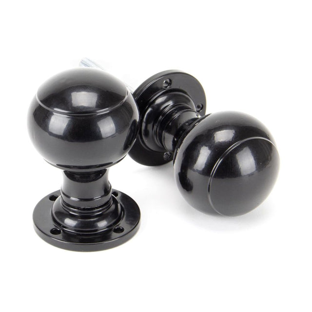 From The Anvil - Black Regency Mortice/Rim Knob Set | Sku. 92068 | Trade Door Handles.