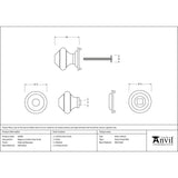 From The Anvil - External Beeswax Regency Centre Door Knob | Sku. 92069 | Trade Door Handles.