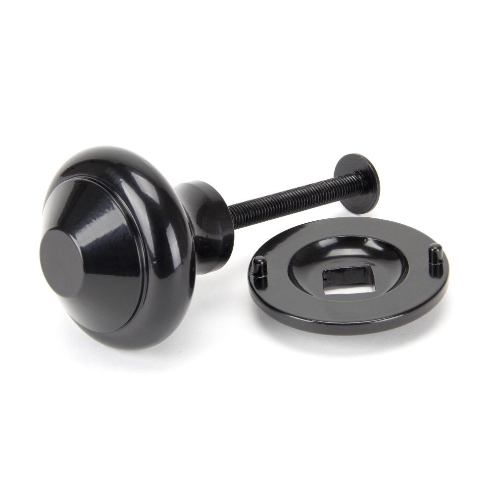 From The Anvil - Black Regency Centre Door Knob | Sku. 92070 | Trade Door Handles.
