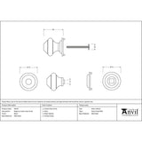 From The Anvil - Black Regency Centre Door Knob | Sku. 92070 | Trade Door Handles.