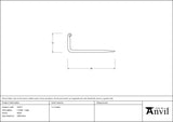 From The Anvil - Black L Hook - Large | Sku. 92077 | Trade Door Handles.