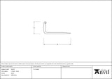From The Anvil - Black L Hook - Small | Sku. 92079 | Trade Door Handles.