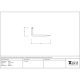 From The Anvil - Pewter L Hook - Small | Sku. 92080 | Trade Door Handles.