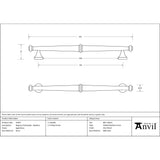 From The Anvil - Aged Brass Regency Pull Handle - Medium | Sku. 92091 | Trade Door Handles.