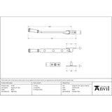 From The Anvil - Black 8" Regency Stay | Sku. 92105 | Trade Door Handles.